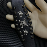 Men's Retro Skull Leather Bracelet