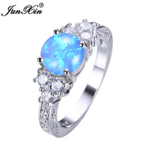 Opal Stone Ring Vintage Wedding Engagement Rings Men Women