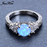 Opal Stone Ring Vintage Wedding Engagement Rings Men Women
