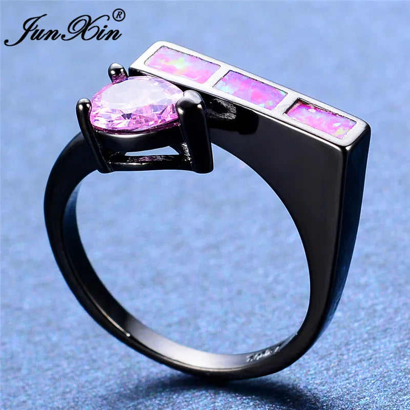Pink Opal Ring Vintage Wedding Rings For Men And Women Jewelry