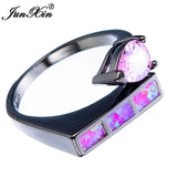 Pink Opal Ring Vintage Wedding Rings For Men And Women Jewelry