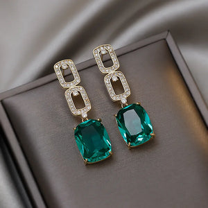 Crystal Dangle Earrings Charm Rhinestone Drops Wedding Jewelry