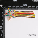 Rhinestone Tassel Earrings Star-studded Fringed Long-style Jewelry