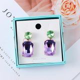 Crystal Water Drop Dangle Earrings Wedding Jewelry Women