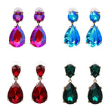 Crystal Earrings 24 Colors Brincos Wedding Water Drop Earrings