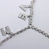 Sexy Crystal Letter Thong Waist Body Chain For Women