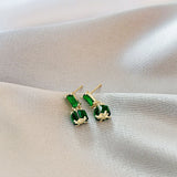 14k Real Filled Stud Earrings For Women Cubic Zirconia Brincos Earrings