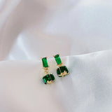 14k Real Filled Stud Earrings For Women Cubic Zirconia Brincos Earrings