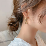Three Big Round Stud Earrings For Women Girls 14k Real Plated Ear Jewelry