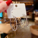Three Big Round Stud Earrings For Women Girls 14k Real Plated Ear Jewelry
