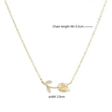JUWANG Heart Necklace for Women Zircon Wedding Necklaces