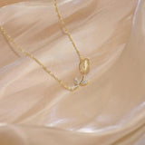 JUWANG Heart Necklace for Women Zircon Wedding Necklaces