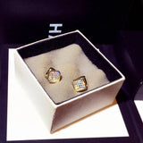 Double Sided Micro Rhinestone Magnetic Earrings
