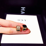Double Sided Micro Rhinestone Magnetic Earrings
