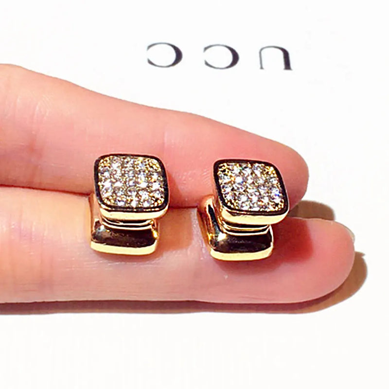 Double Sided Micro Rhinestone Magnetic Earrings