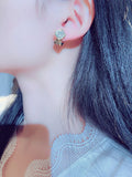 Double Sided Micro Rhinestone Magnetic Earrings