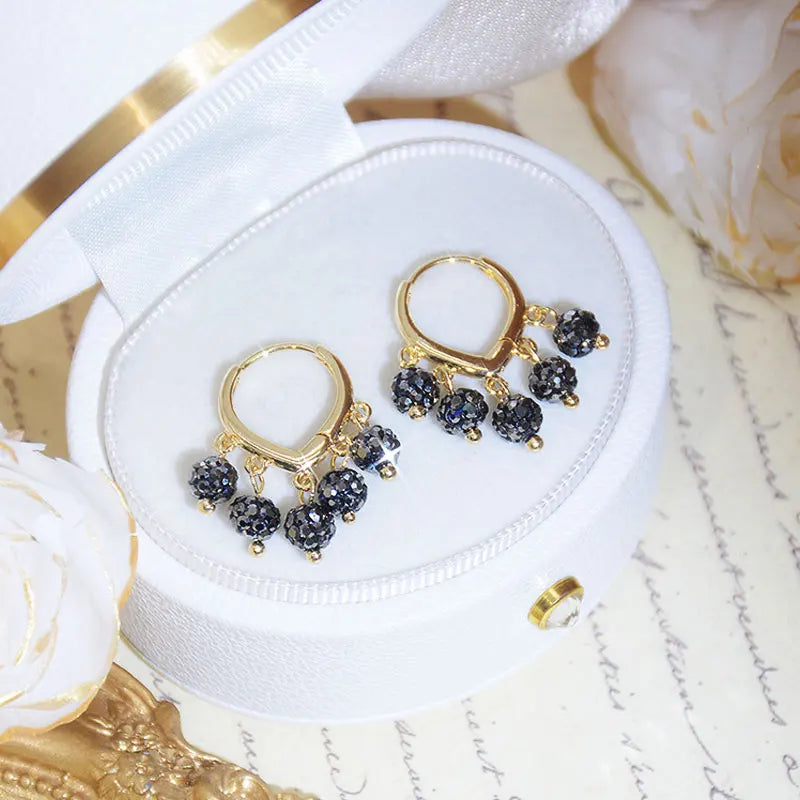 JUWANG Minimalist Diamond Earrings for Women
