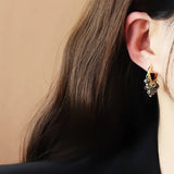 JUWANG Minimalist Diamond Earrings for Women