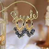 JUWANG Minimalist Diamond Earrings for Women