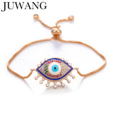 Evil Eye Chain Bracelet Abalone Shell Eyes Charm Link