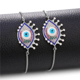 Evil Eye Chain Bracelet Abalone Shell Eyes Charm Link