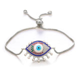 Evil Eye Chain Bracelet Abalone Shell Eyes Charm Link