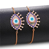 Evil Eye Chain Bracelet Abalone Shell Eyes Charm Link