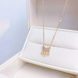 JUWANG Safety Lock Necklaces Clavicle Rope Necklaces For Lady