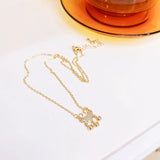 JUWANG Safety Lock Necklaces Clavicle Rope Necklaces For Lady