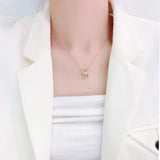 JUWANG Safety Lock Necklaces Clavicle Rope Necklaces For Lady