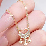 JUWANG Safety Lock Necklaces Clavicle Rope Necklaces For Lady