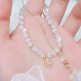 JUWANG Zircon Chain Bracelets with Pearls