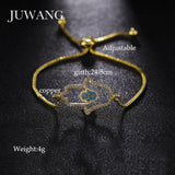 Women's Chain Bracelet with CZ Fatima Hand Charm