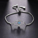 Women's Chain Bracelet with CZ Fatima Hand Charm