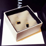 JUWANG Geometry Earrings Hollow Out Square Shine Tiny Delicate Accessories