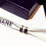 JUWANG Geometry Earrings Hollow Out Square Shine Tiny Delicate Accessories
