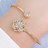 Four Leaf Clover Rotatable Bracelets Tiny Women Bracelets