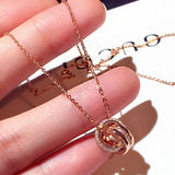 Crystal Temperament Clavicle Short Necklace Lady Wedding Romantic Classic