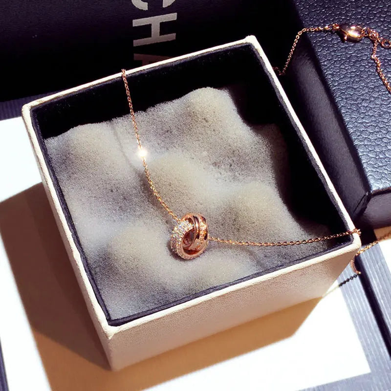 Crystal Temperament Clavicle Short Necklace Lady Wedding Romantic Classic