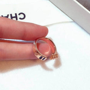 JUWANG Geometric Crystal Open Adjustable Rings