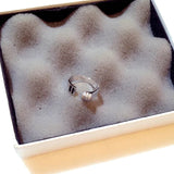 JUWANG Geometric Crystal Open Adjustable Rings