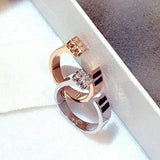 JUWANG Geometric Crystal Open Adjustable Rings
