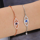 CZ Evil Eye Chain Bracelet for Women - Christmas Jewelry