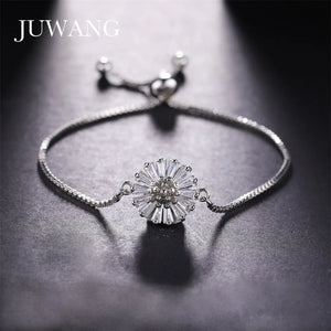 DIY Zircon Flower Charm Bracelets For Women