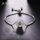 DIY Zircon Flower Charm Bracelets For Women