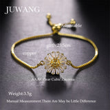 DIY Zircon Flower Charm Bracelets For Women