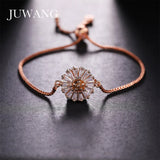 DIY Zircon Flower Charm Bracelets For Women