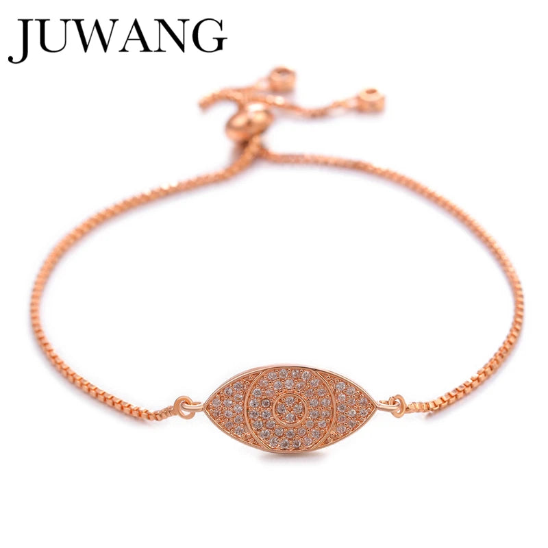 Women's Evil Eye Bracelet AAA Cubic Zircon Charm Chain Bracelet