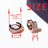 JUWANG Round Micro Inlaid Rhinestone Ear Stud for Women