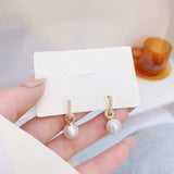 Romantic Zircon Earring - 14K Real Pearl Earring Pendant